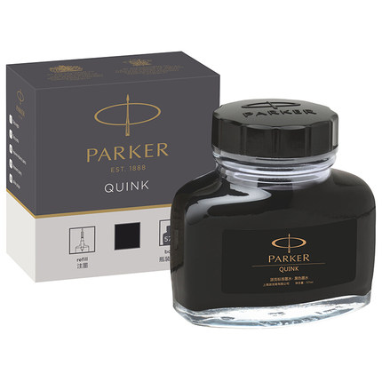 parker派克官方旗舰店钢笔墨水速干非碳素不堵笔蓝黑色学生成人用